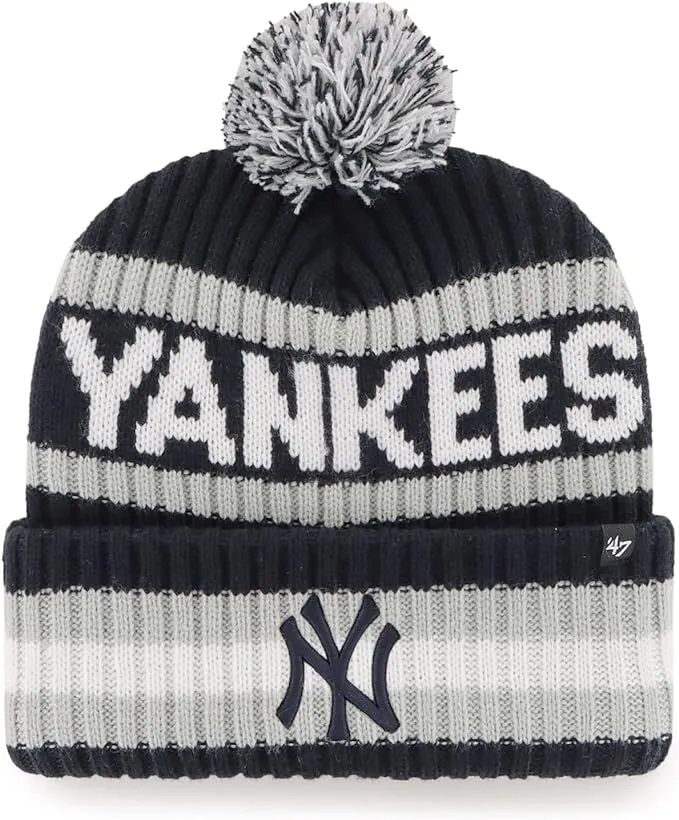 47 MLB Bering Cuffed Knit Pom Beanie Hat