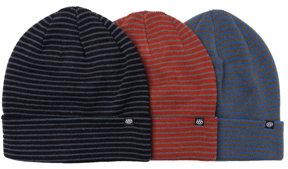 686 Small Stripes Beanie 3-Pack 2023