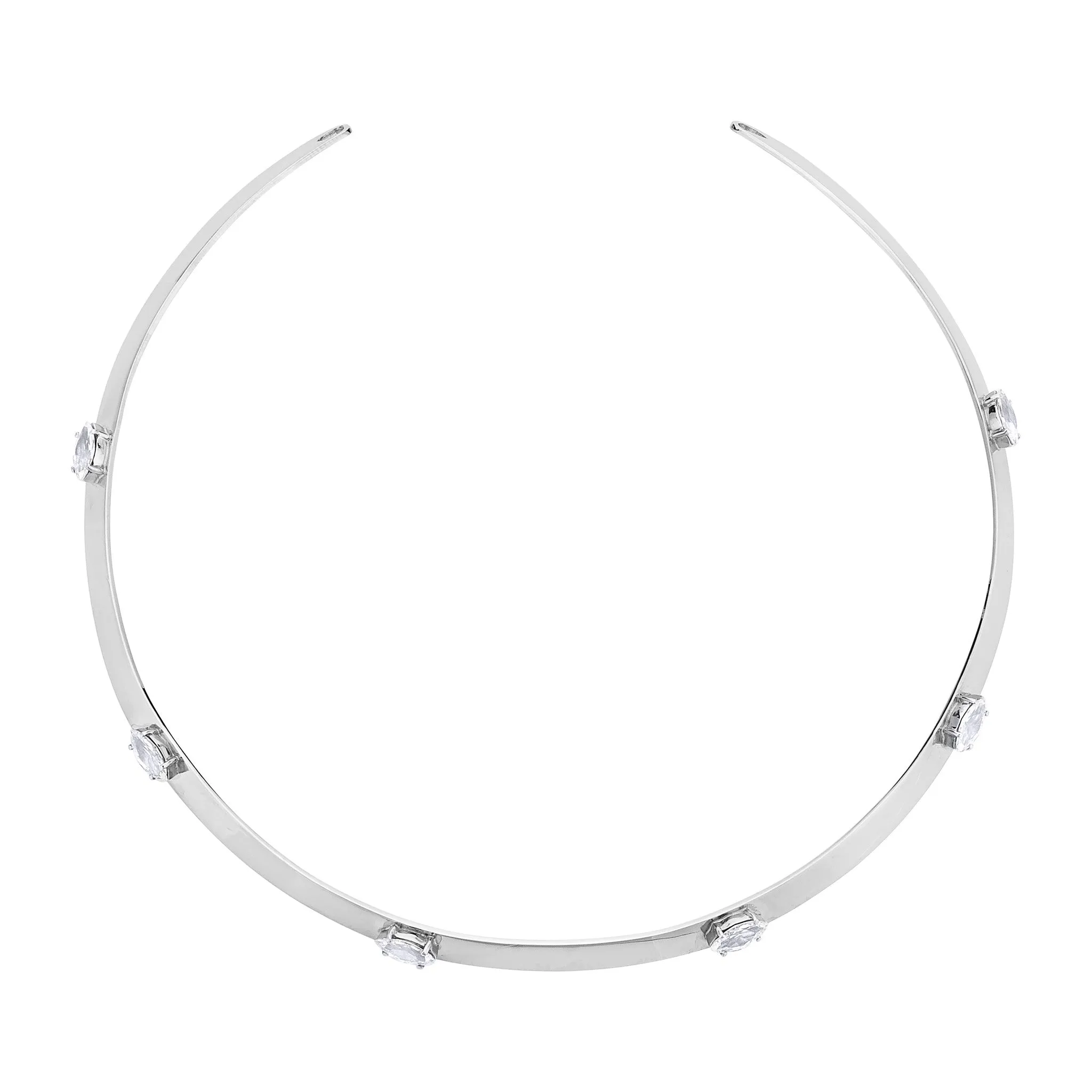 Acacia Marquise Necklace - Silver