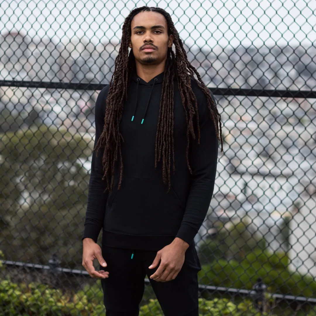 ACTive Knit Pullover Hoodie in Black