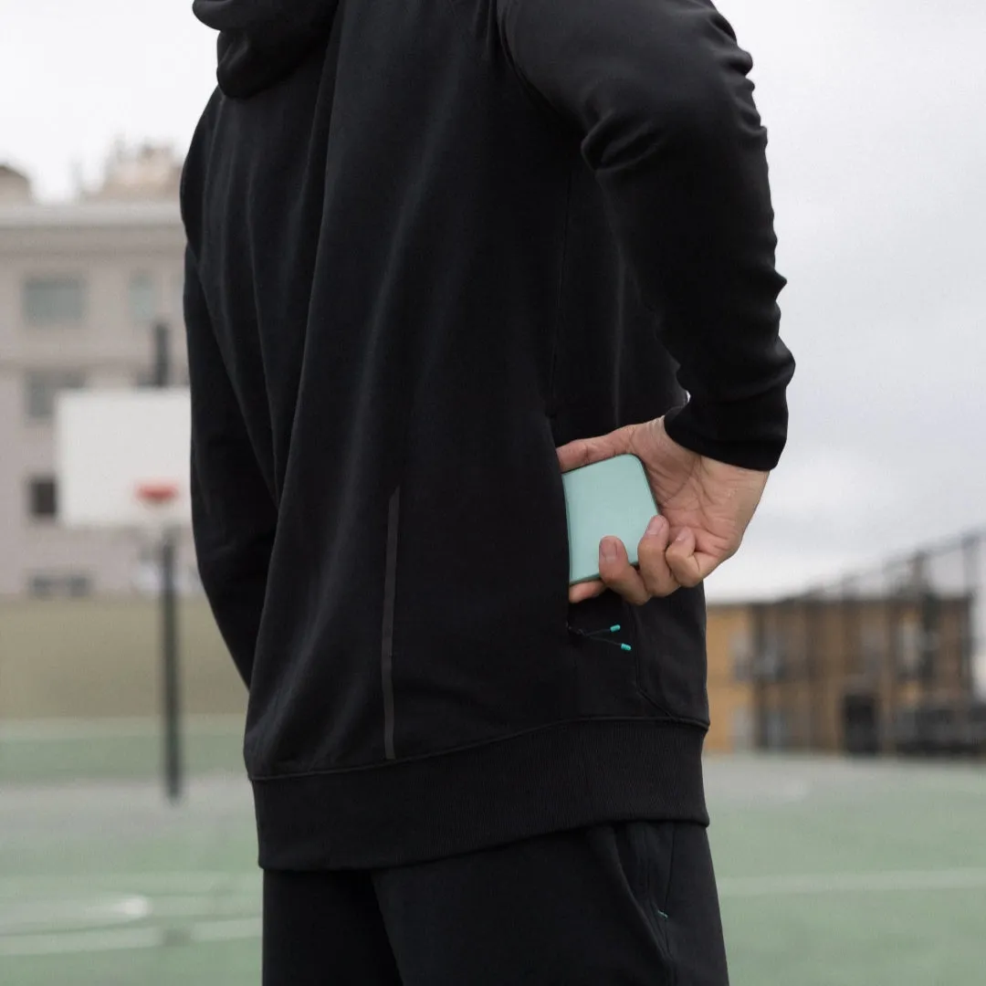 ACTive Knit Pullover Hoodie in Black