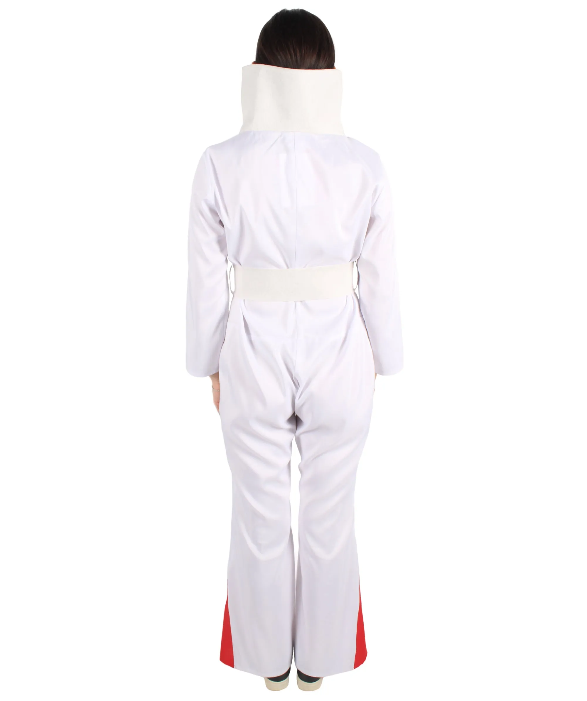 Adult Women's Deluxe Sexy Jumpsuit Costume with Sequins Costume | White Cosplay Costume