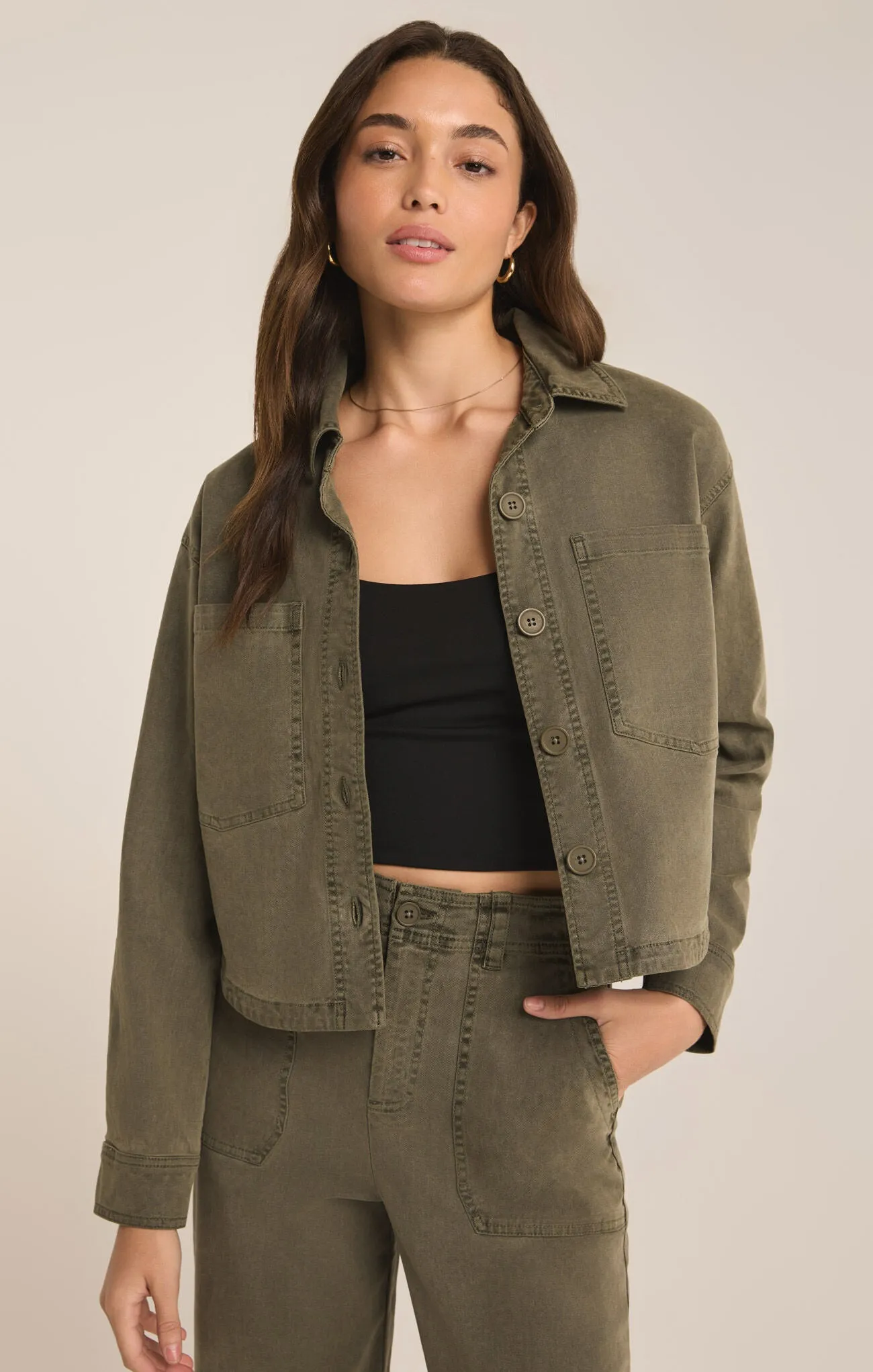 All Day Cropped Washed Jacket