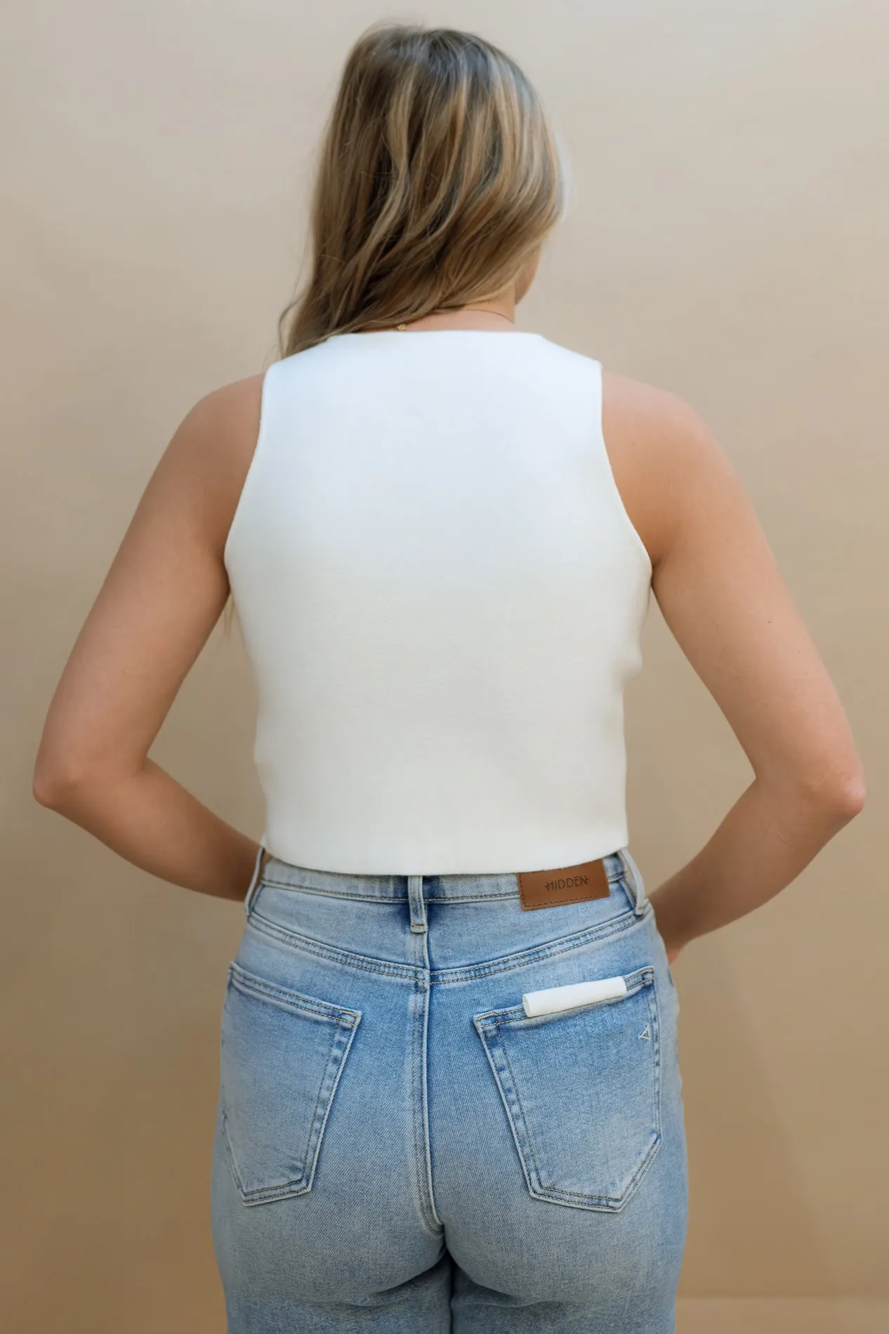 Alley Sleeveless Top - Ivory