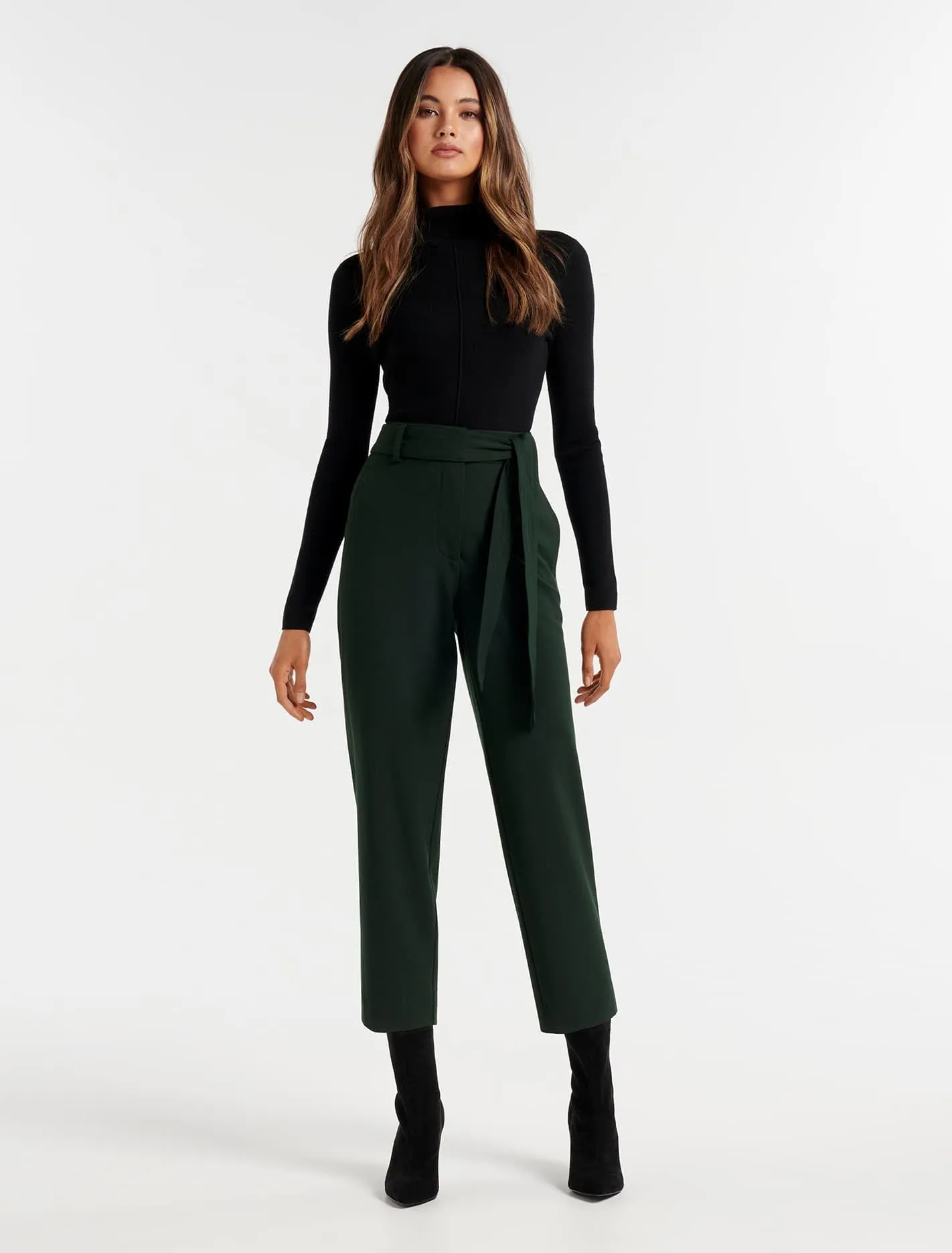 Annabelle Petite Belted Pants