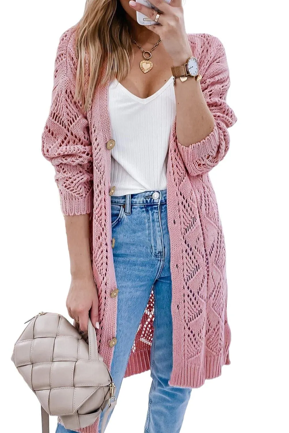 Aria V-Neck Long Sleeve Cardigan, 3 Colors