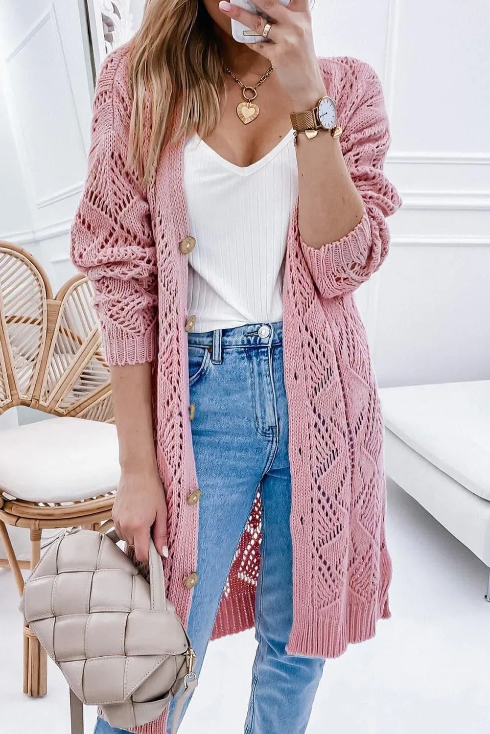 Aria V-Neck Long Sleeve Cardigan, 3 Colors