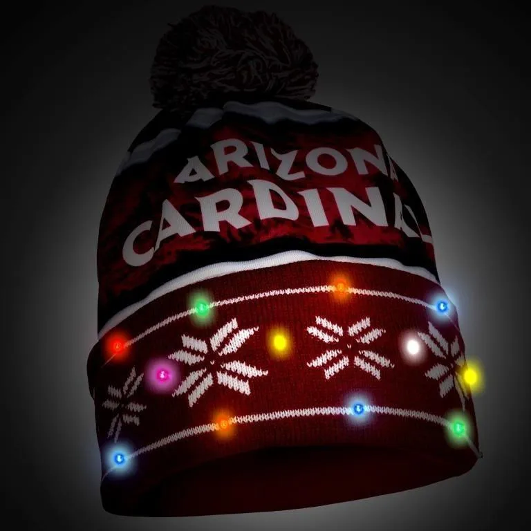 Arizona Cardinals NFL Wordmark Light Up Printed Beanie