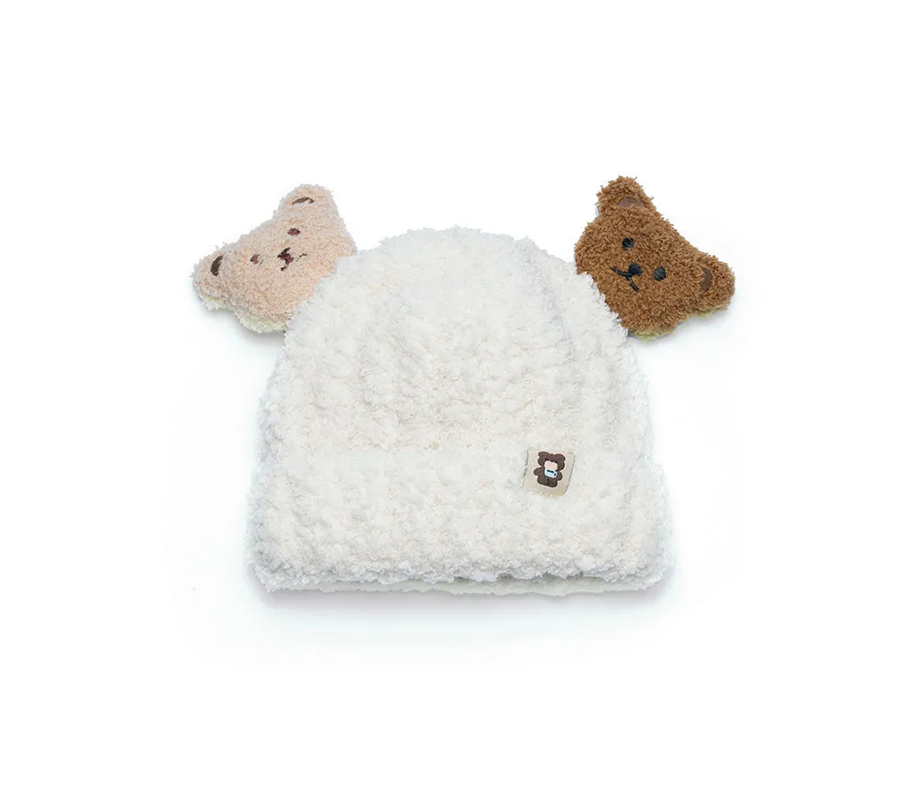 AUSTRALIAN SHEPHERD® Baby Booties Gift Set with Shearling Bear Beanie and Scarf