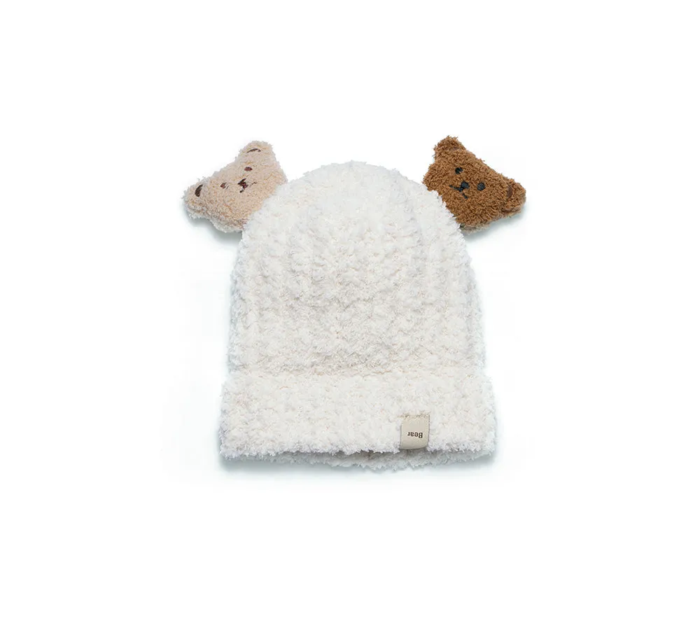 AUSTRALIAN SHEPHERD® Baby Booties Gift Set with Shearling Bear Beanie and Scarf