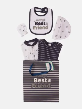 Baby Boy "Mummy's Best Friend" Watch Me Grow 5-piece Set- White & Black