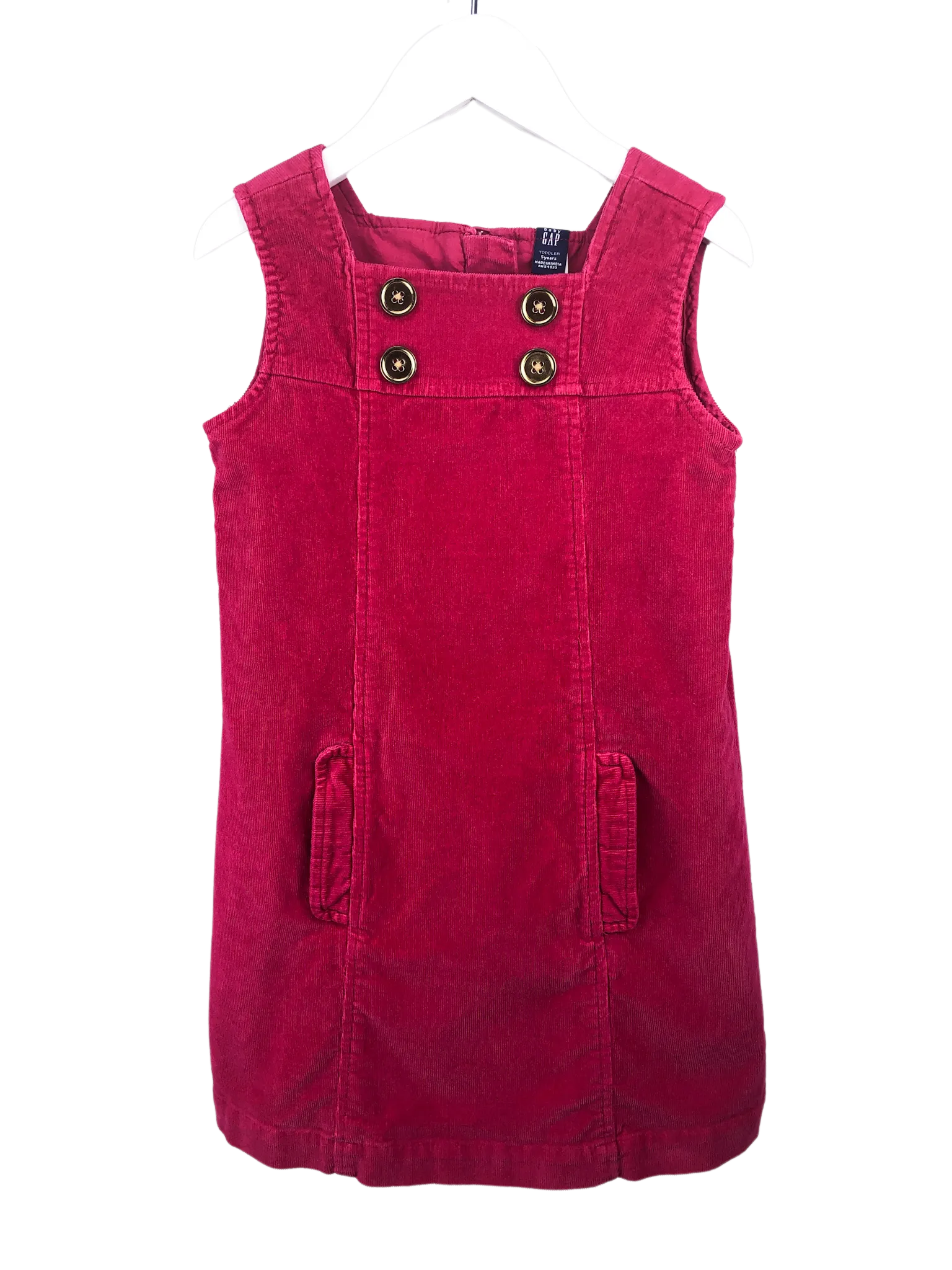 Baby Gap, Girls' Corduroy Jumper Dress, Fuchsia, Size 5