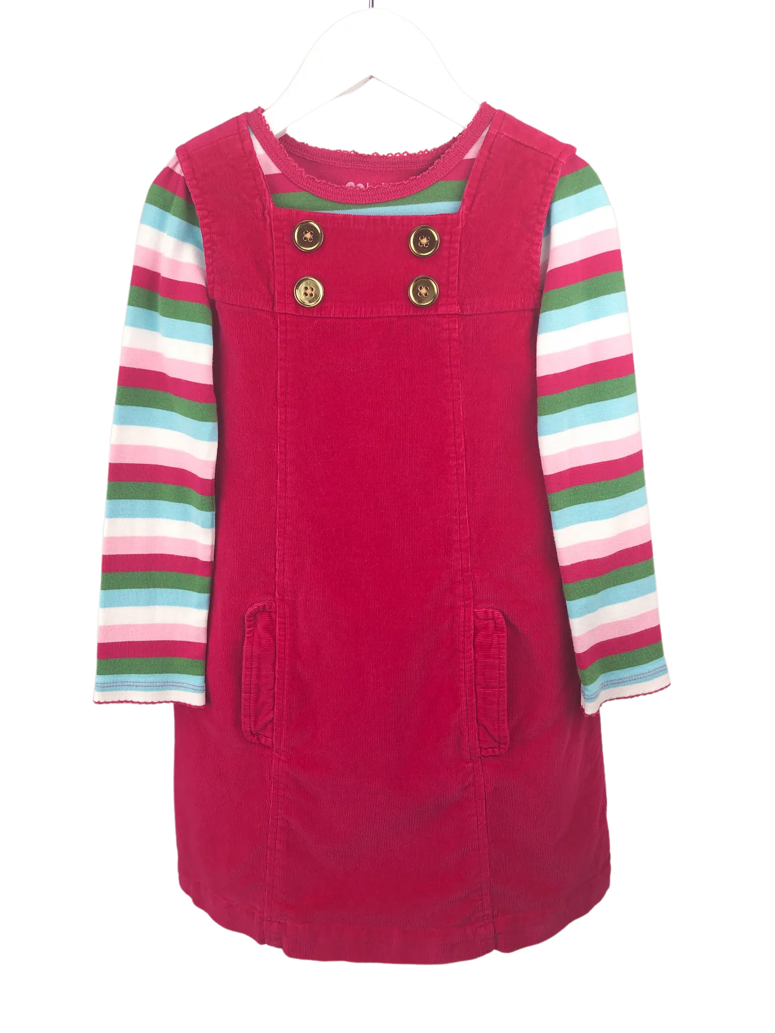 Baby Gap, Girls' Corduroy Jumper Dress, Fuchsia, Size 5