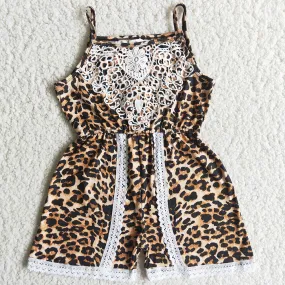 Baby Girls Clothes Jumpsuit Summer Leopard Girls Jumpsuit Rompers Suspender Jumpsuit A15-12