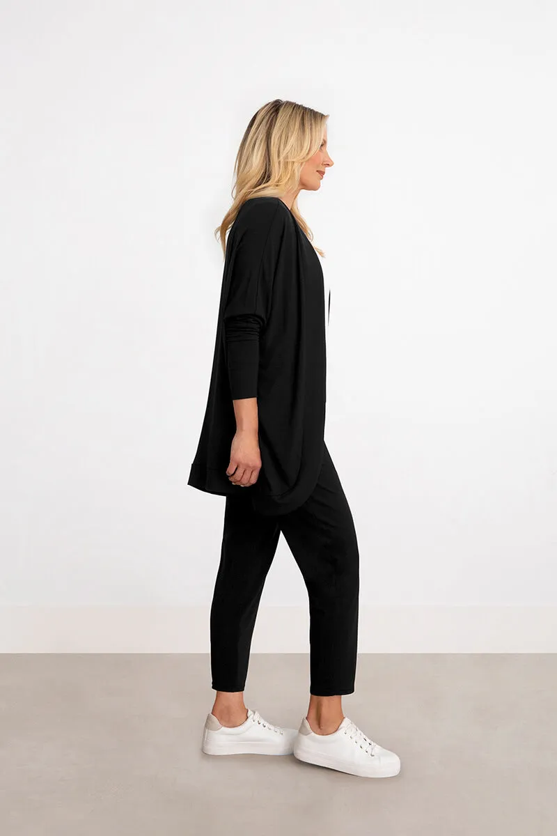 Bamboo Cocoon Cardi | Black