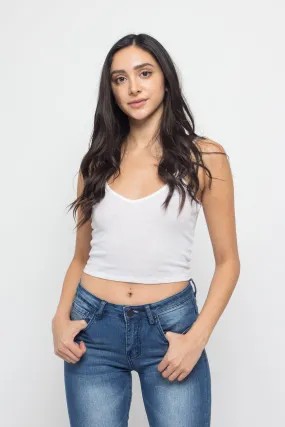 Basic Cropped V-Neck Cami Top