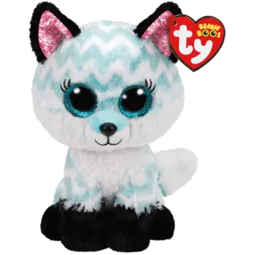 Beanie Babies: Atlas Fox Aqua Chevron Medium