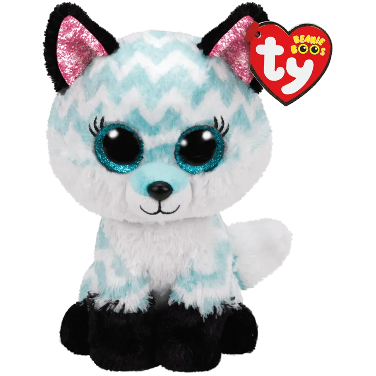 Beanie Babies: Fox Aqua Chevron Regular