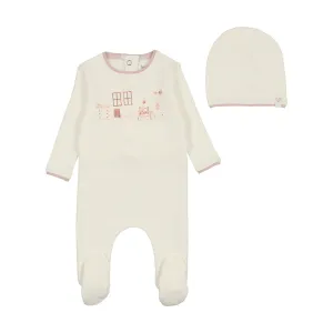 Bee & Dee Ivory Girls My Little Nursery Footie with Beanie