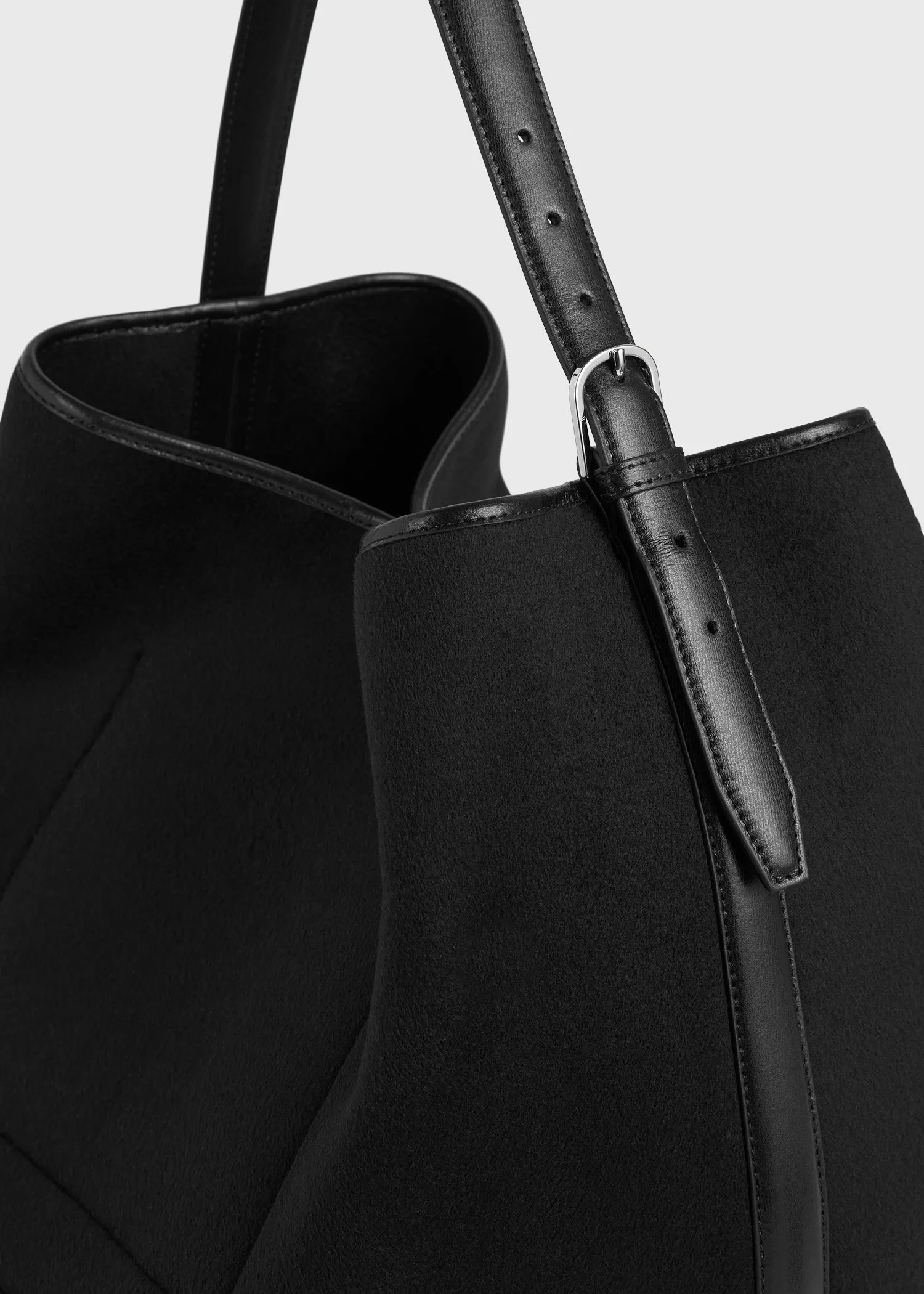 Belted doublé tote black