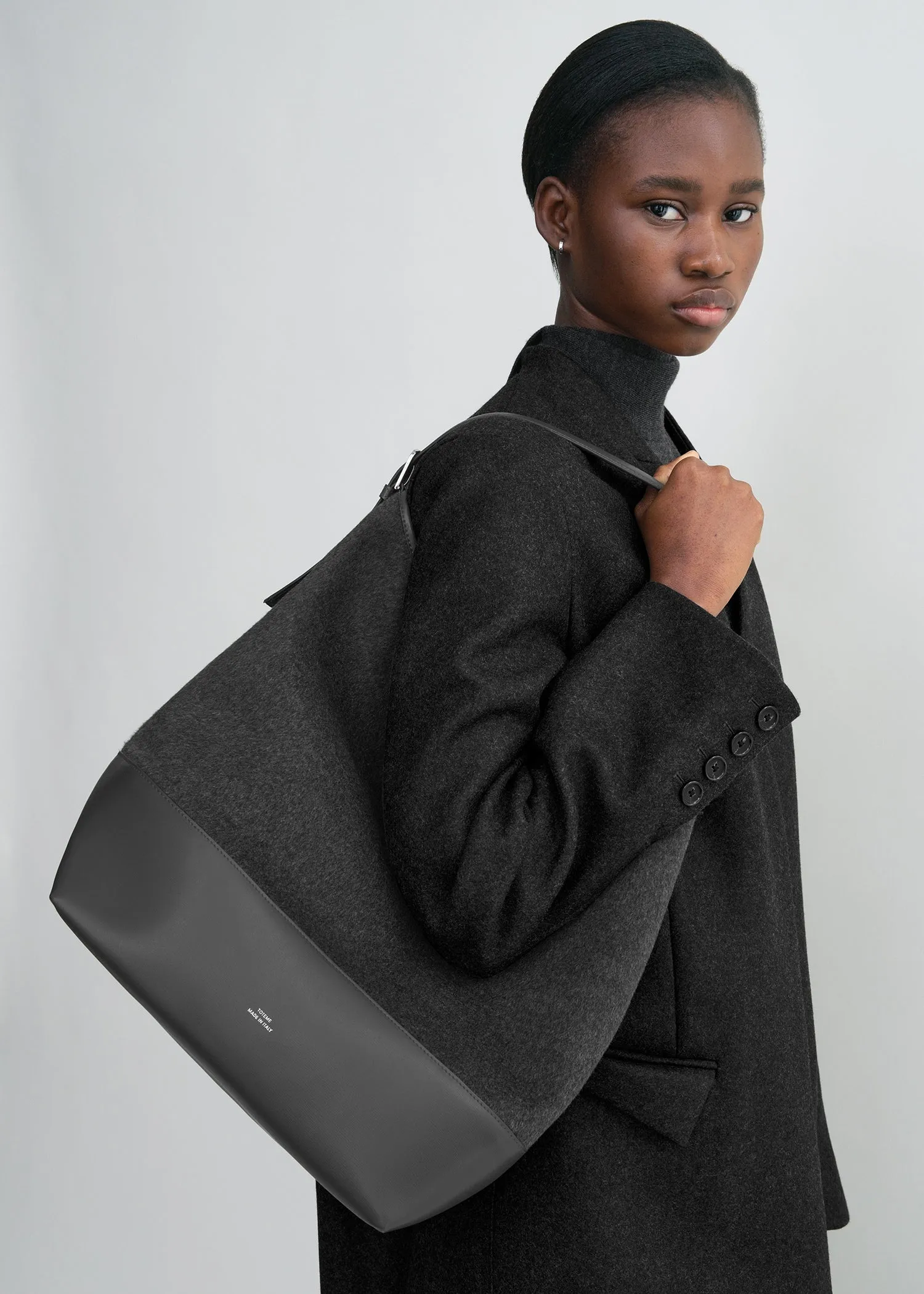 Belted doublé tote grey