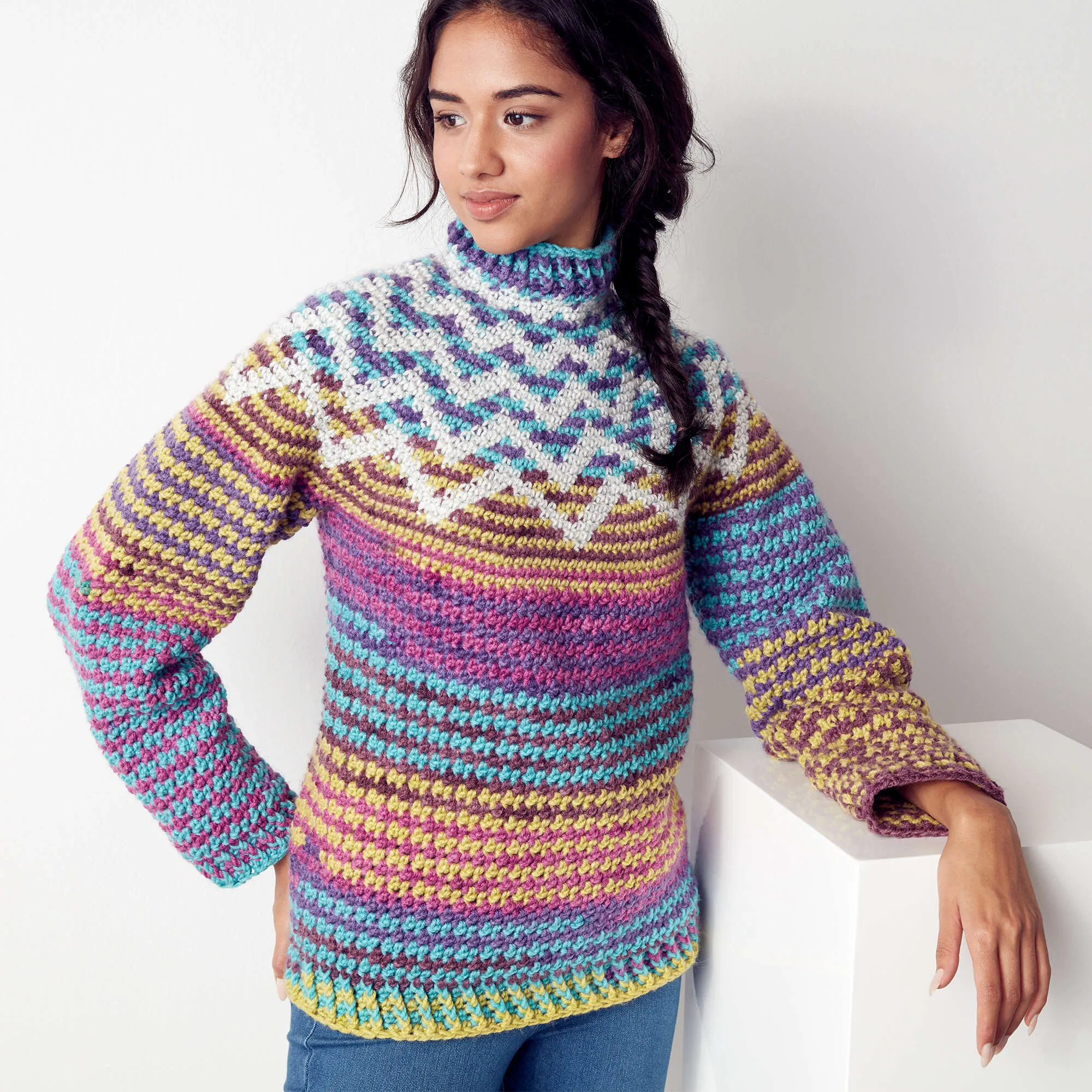 Bernat Crochet Zig-Zag Sweater