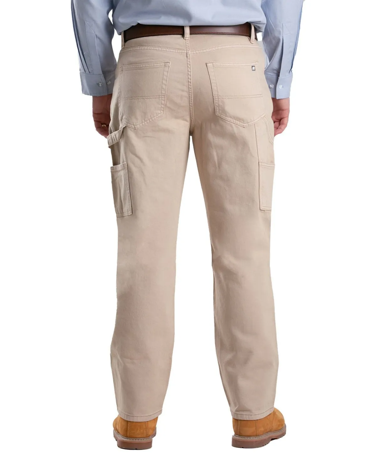 Berne Apparel Mens Heartland Flex Carpenter Sand Cotton Blend Jeans