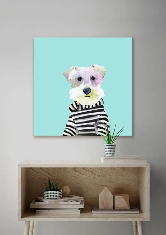 Best Friend - Warm Schnauzer Canvas Wall Art