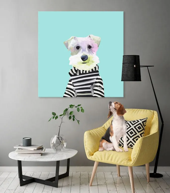 Best Friend - Warm Schnauzer Canvas Wall Art