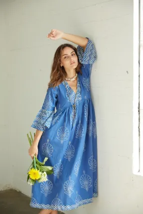 Bhavani Dress: Egyptian Blue