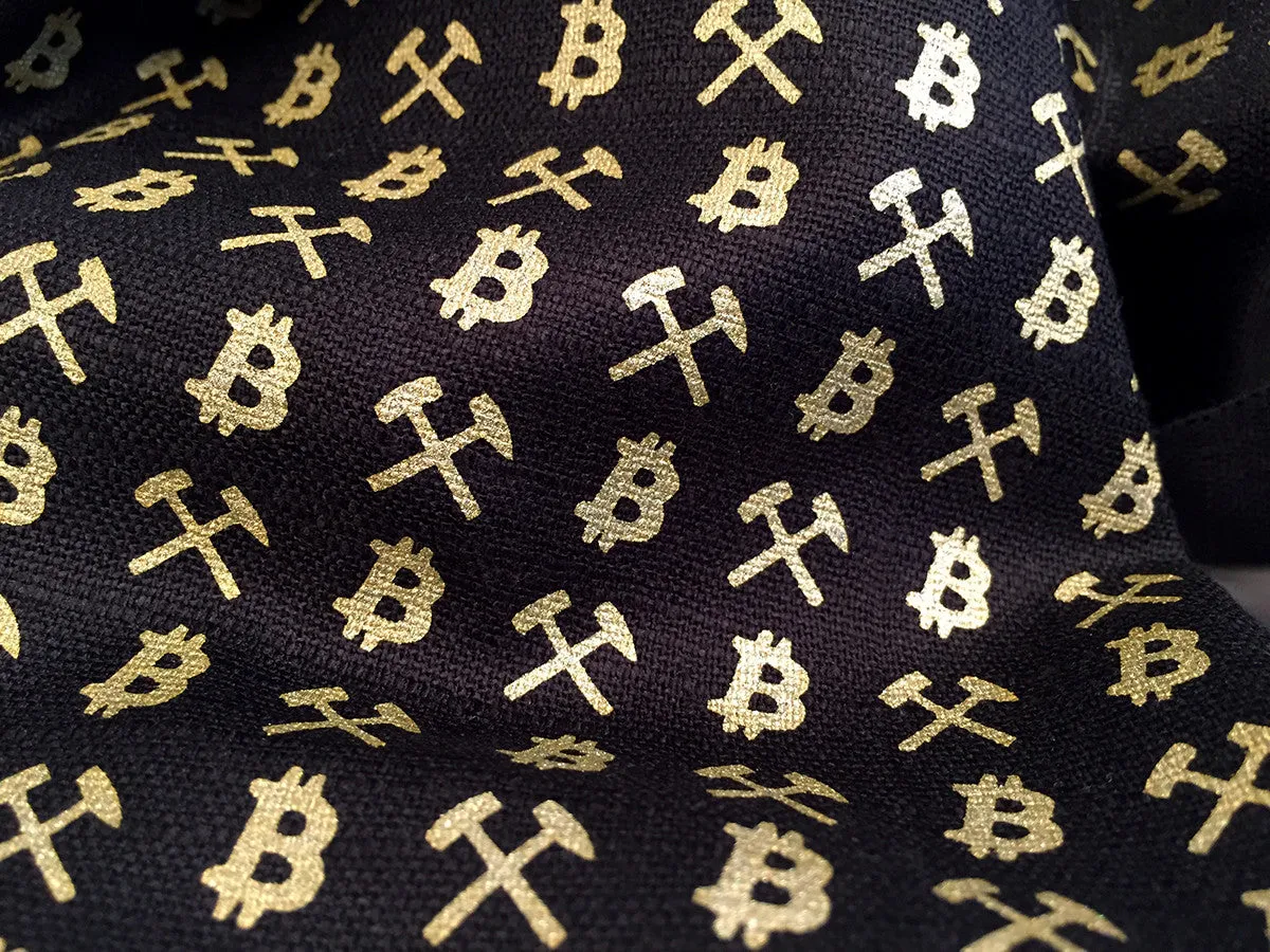 Bitcoin Scarf. Cryptocurrency linen weave pashmina