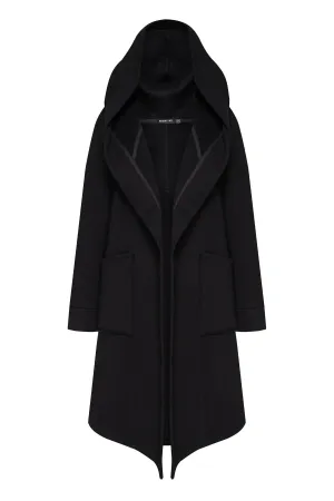 Black Hooded Coat