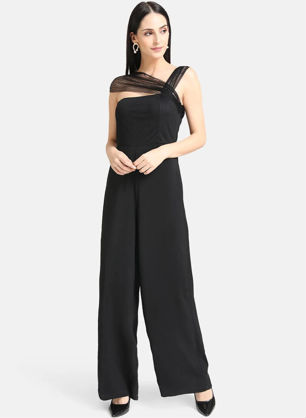 Black One Shoulder Jumpsuit