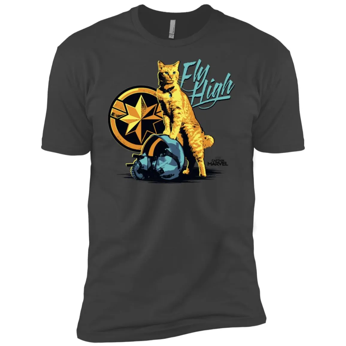 Captain Marvel Symbol Goose Fly High Men Short Sleeve T-Shirt