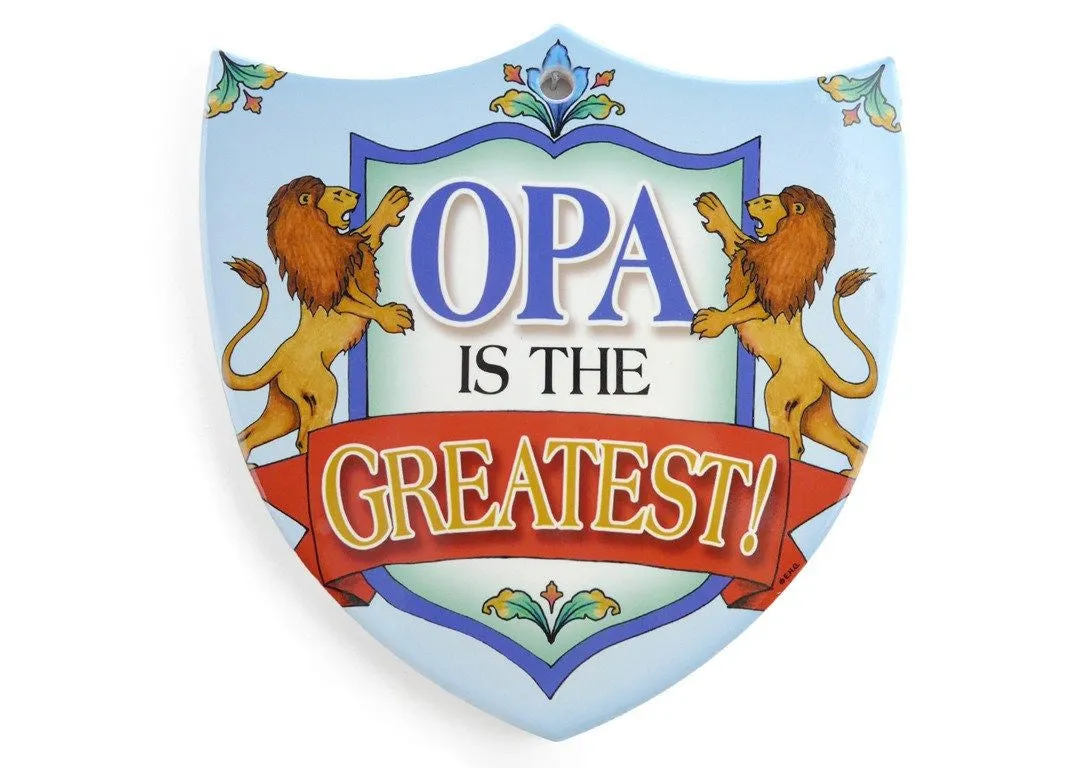 Ceramic Decoration Shield: Opa