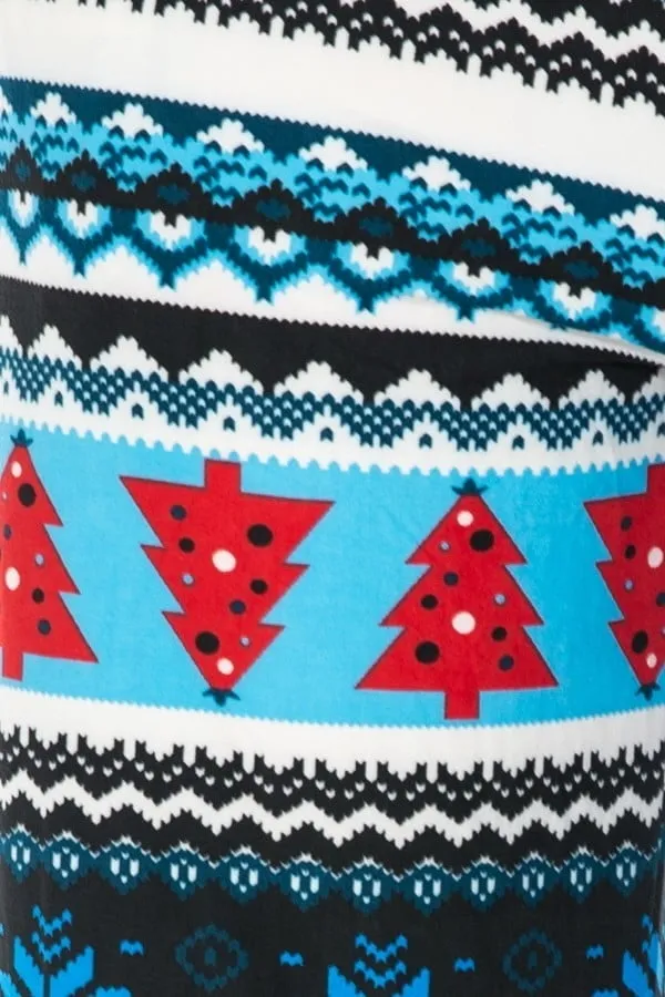 Christmas Snowflake Fair Isle Print Comfortable Soft Lounge Pajama Pants