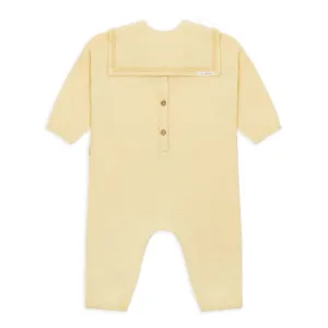 Claude & Co, Gauze Jumpsuit and Collar, Butter