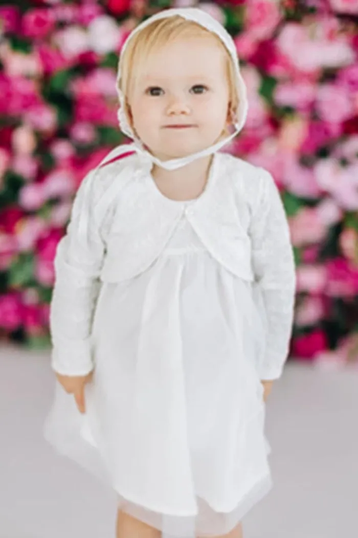 CONNIE CHRISTENING DRESS & CARDIGAN SET