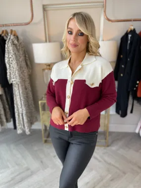 Contrast Merlot Cardi