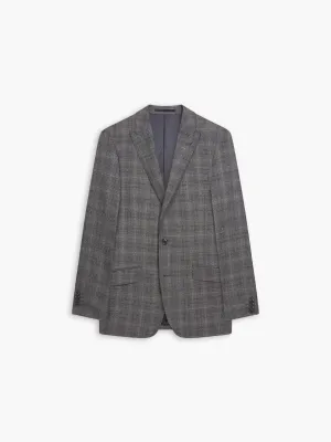 Crossley Infinity Slim Fit Grey Check Jacket