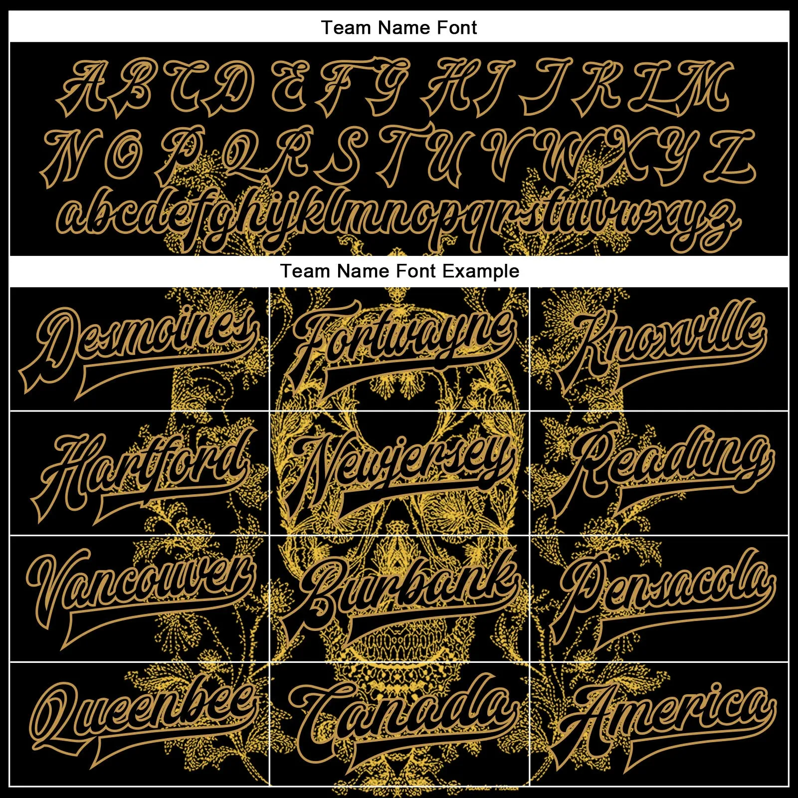 Custom Black Old Gold Skull Fashion 3D Bomber Full-Snap Varsity Letterman Jacket