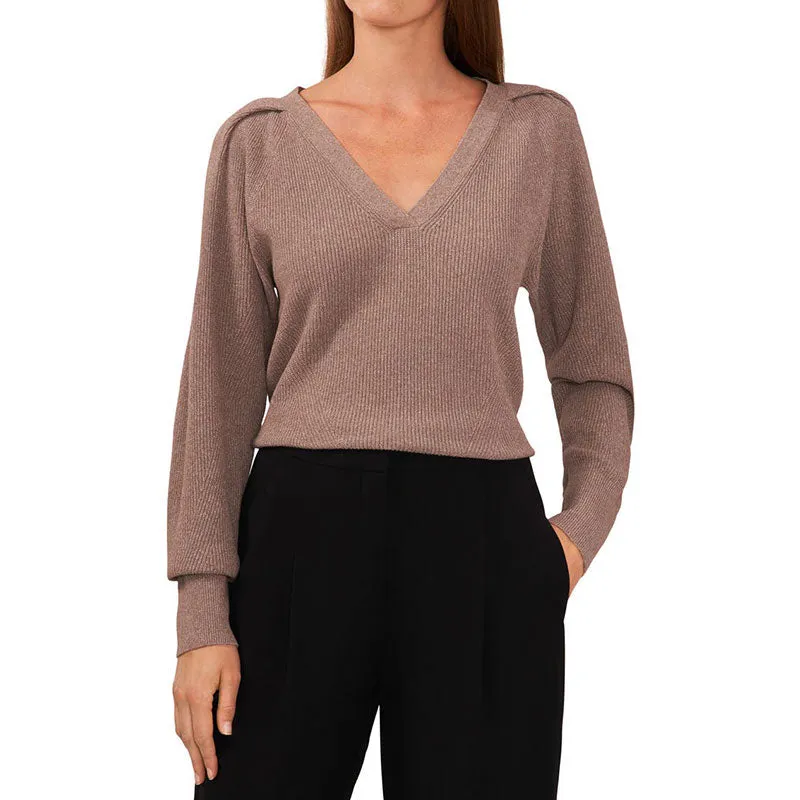 Custom V-Neck Ribbed Knit Sweater - OEM/ODM Wool Blend Knitwear Manufacturer