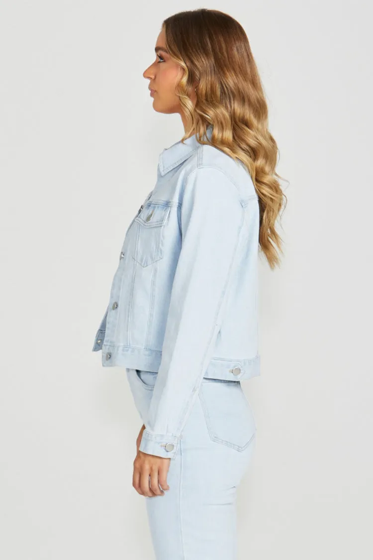 Darcy Denim Jacket in Bleached Wash