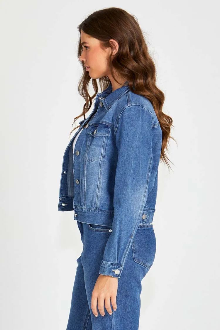 Darcy Denim Jacket in Washed Blue