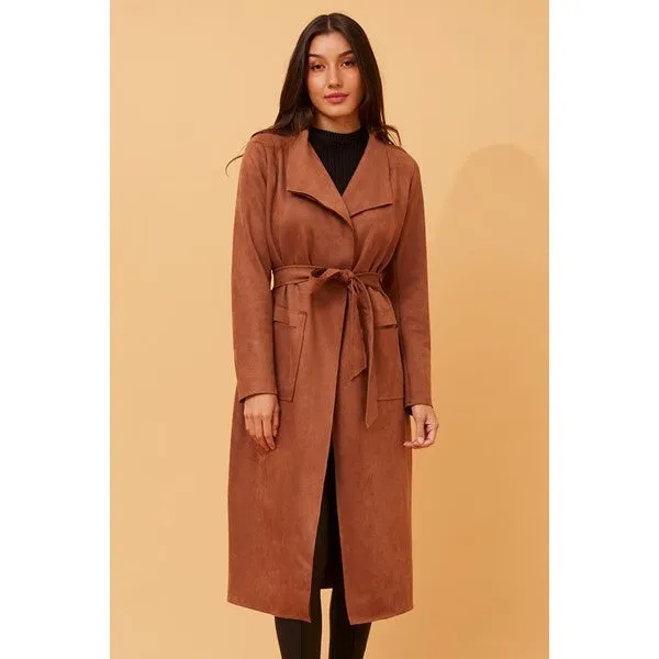 DELINA FAUX SUEDE COAT