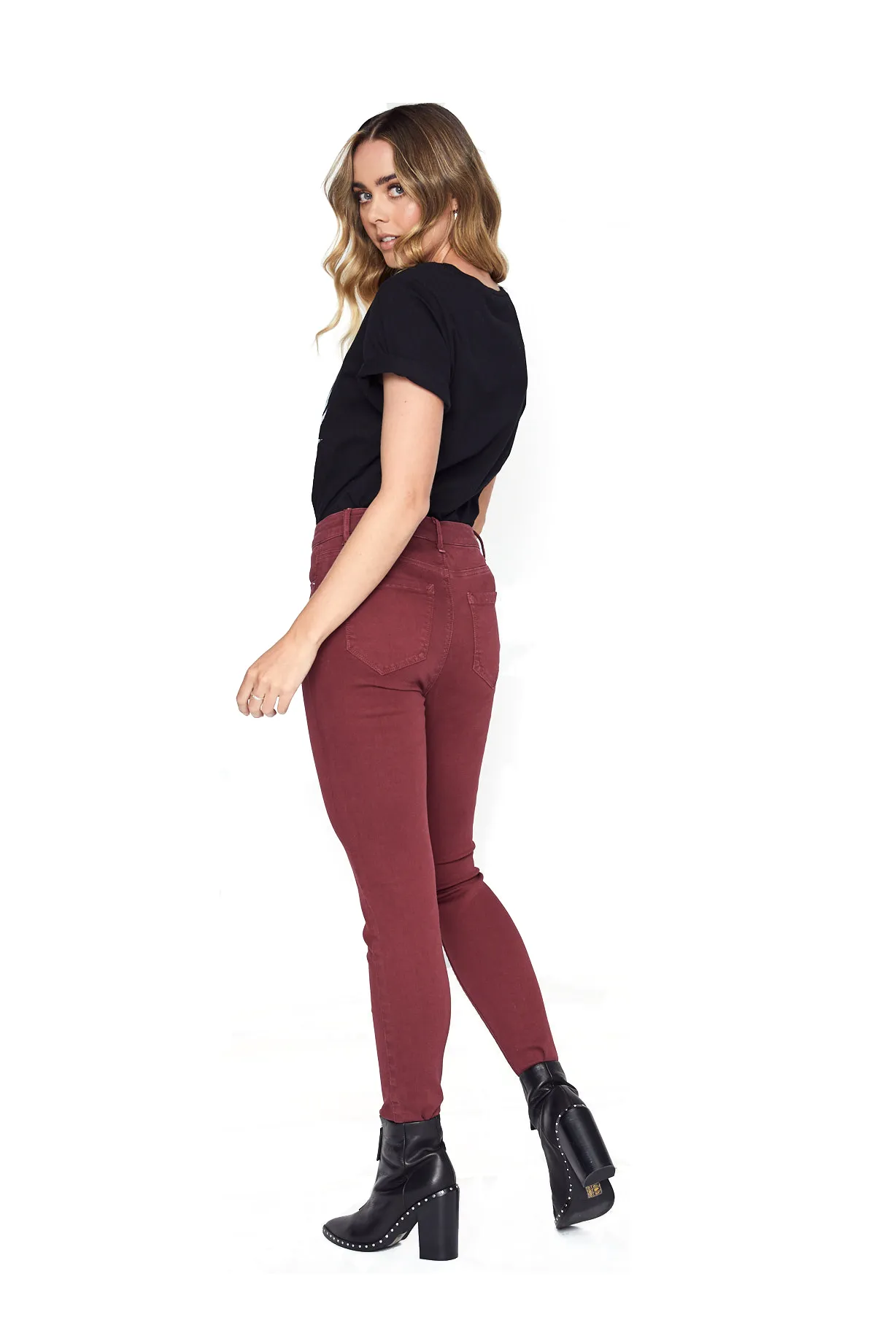 Denim Wine mid-high rise Jeans