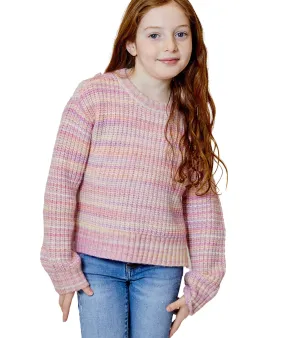 Design History Girls Pink Lilac Combo Sweater