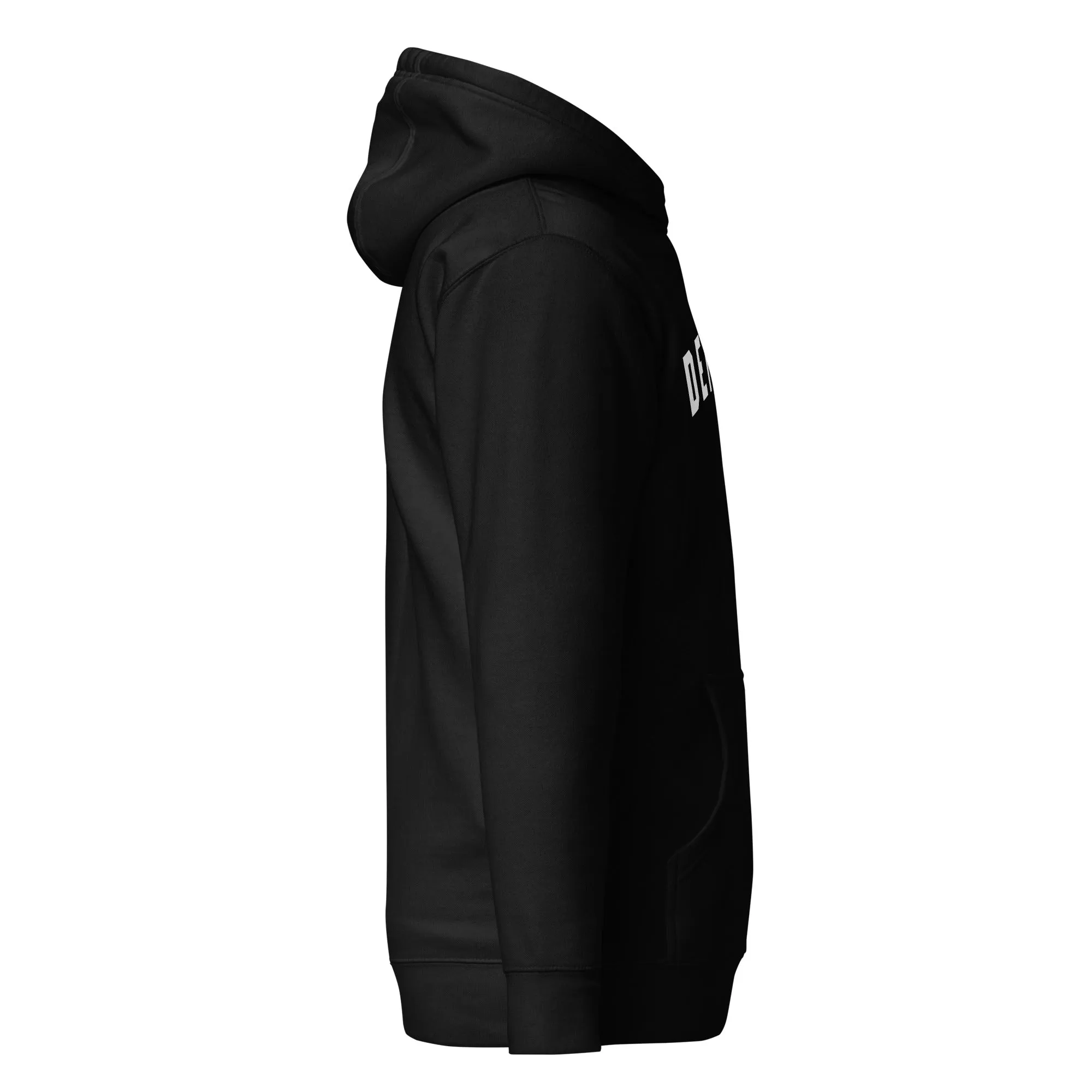 Detroit Classic Premium Pullover Unisex Hoodie - Black / White