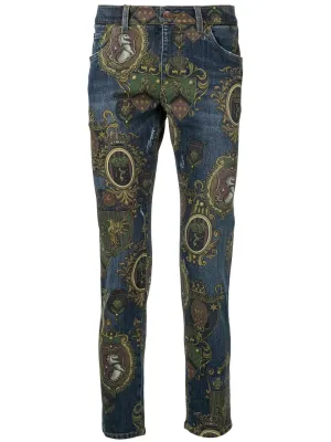 Dolce Gabbana Print Jeans