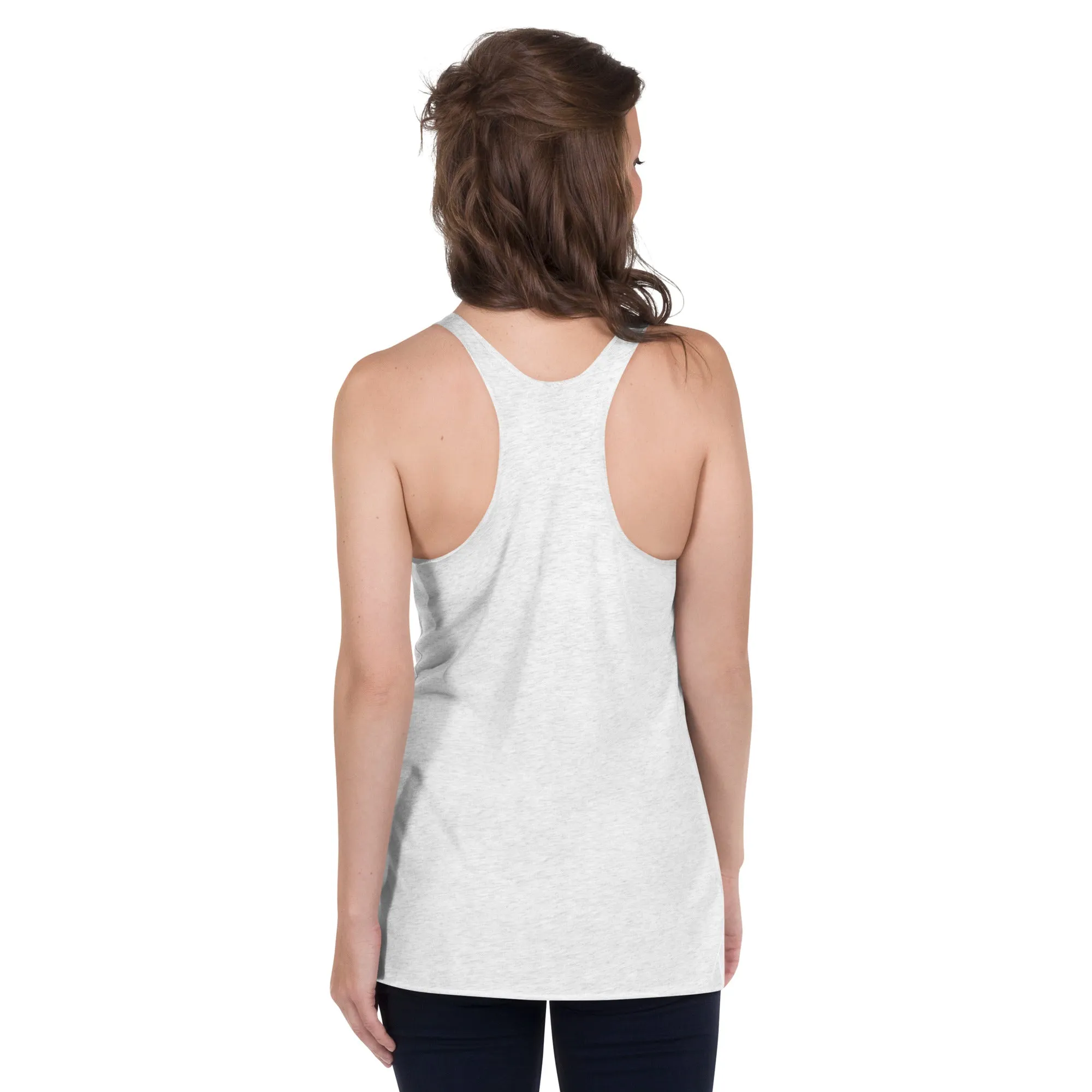 Dragonfly print racerback tank top for women